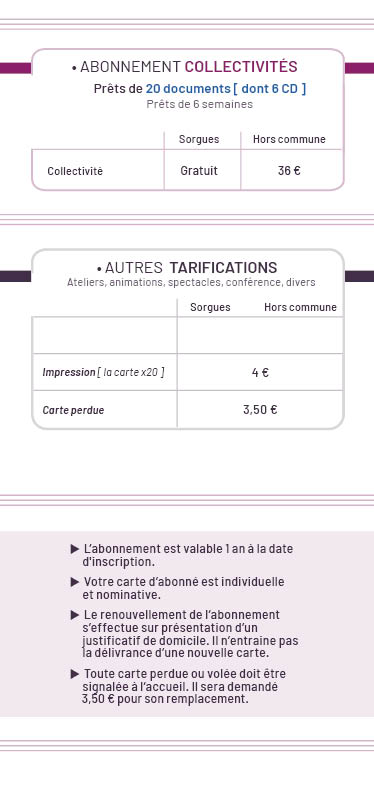 Tarifs 2024 252